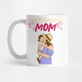 One Thankful Mommy Kiss - Mom Illustration Mug